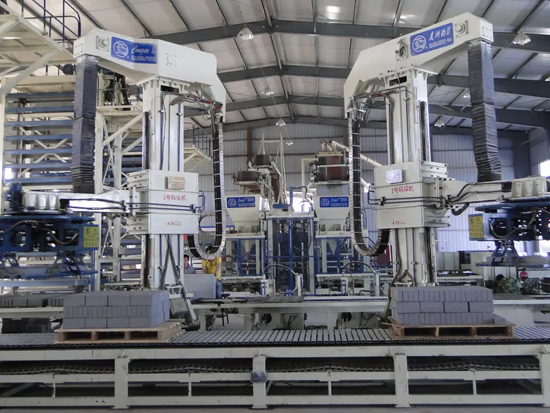 Ligne de production de briques pleines